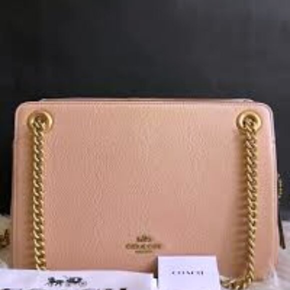 Coach Bryant Convertible Carryall Beachwood Leather Bag LIKE NEW - Picture 1 of 10